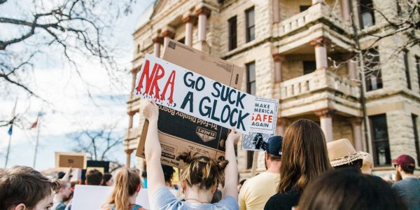 A protest for the human rights on street